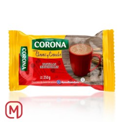 Chocolate Corona sabor Clavos y Canela 250G.