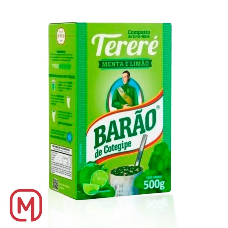 Erva Mate Tererè Menta e Limao Barao de Cotegipe 500G.