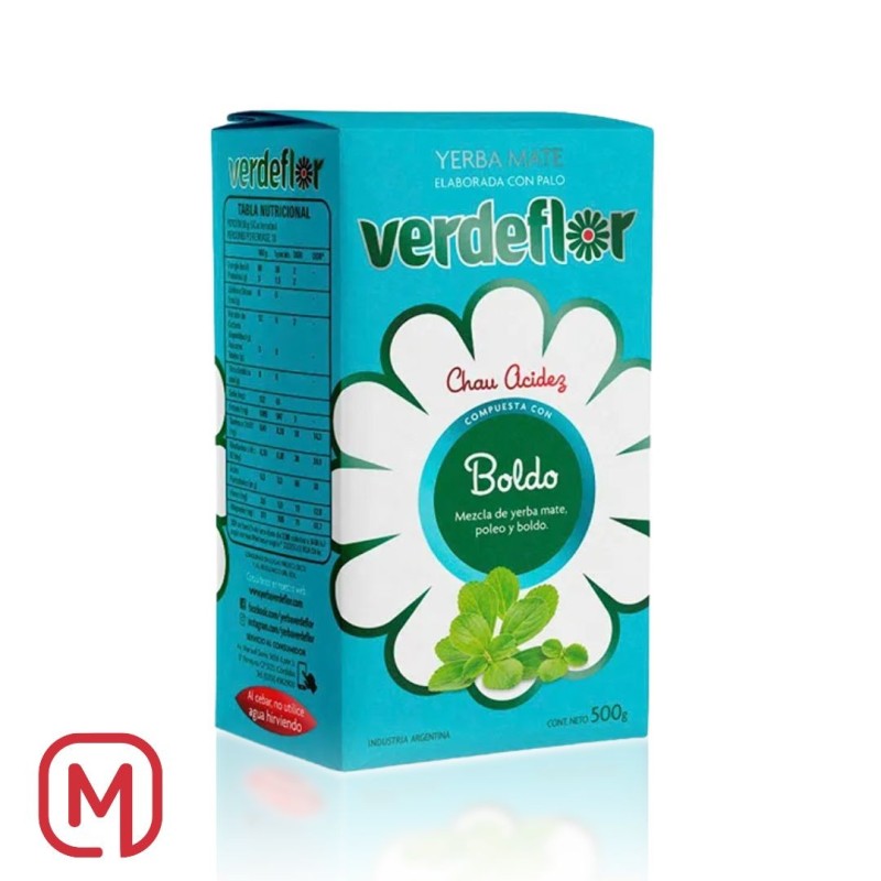 Erba Mate, Yerba Mate Boldo, Verdeflor 500G