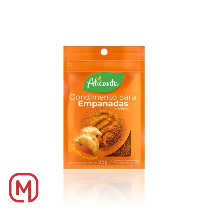 Condimento para Empanadas y Rellenos Alicante 25G.
