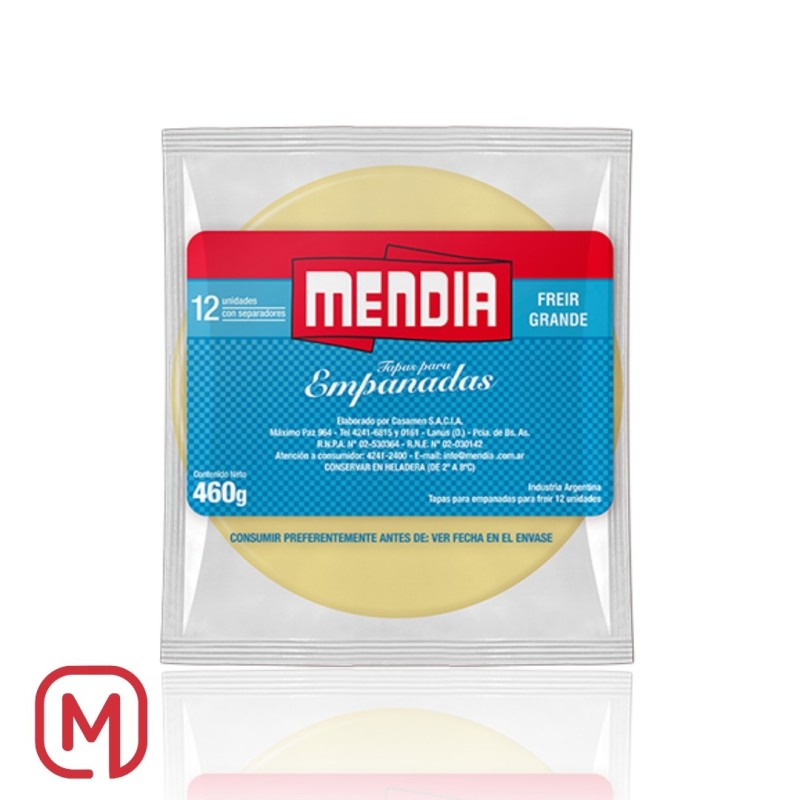 TAPAS EMPANADAS PARA HORNO, MENDIA 460GR