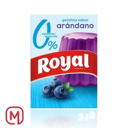 Gelatina gusto Mirtillo, Arandano  0% zucchero, Light Royal 114G.
