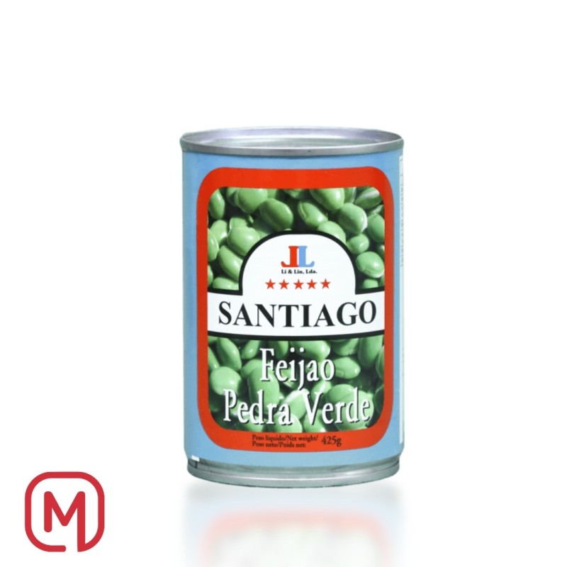Feijao Pedra Verde, 425gr  Santiago