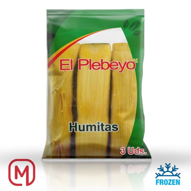 Humitas 3pz congelado, Plebeyo 500gr