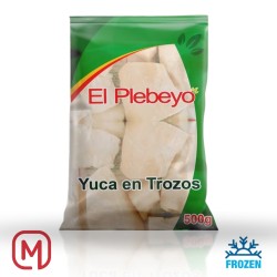 Yuca en trozos congelado, Plebeyo 500gr