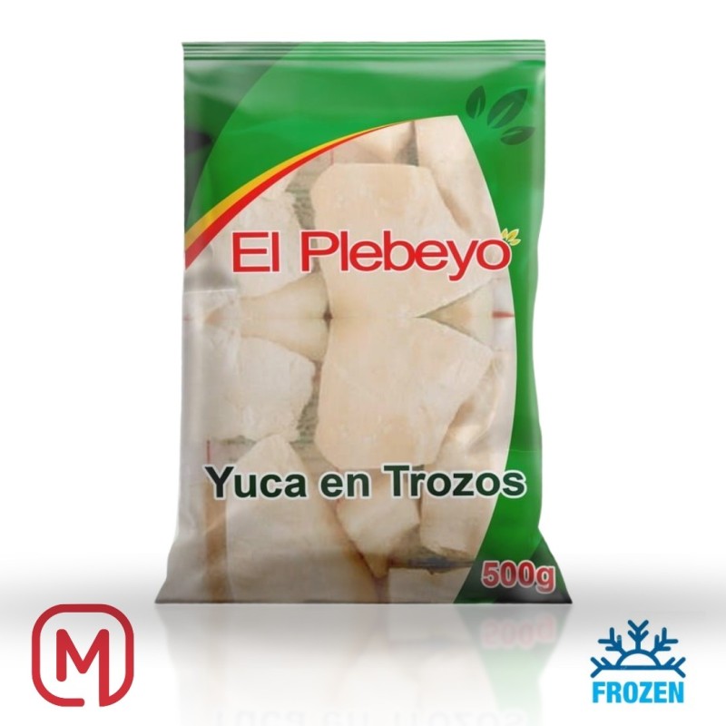 Yuca en trozos congelado, Plebeyo 500gr