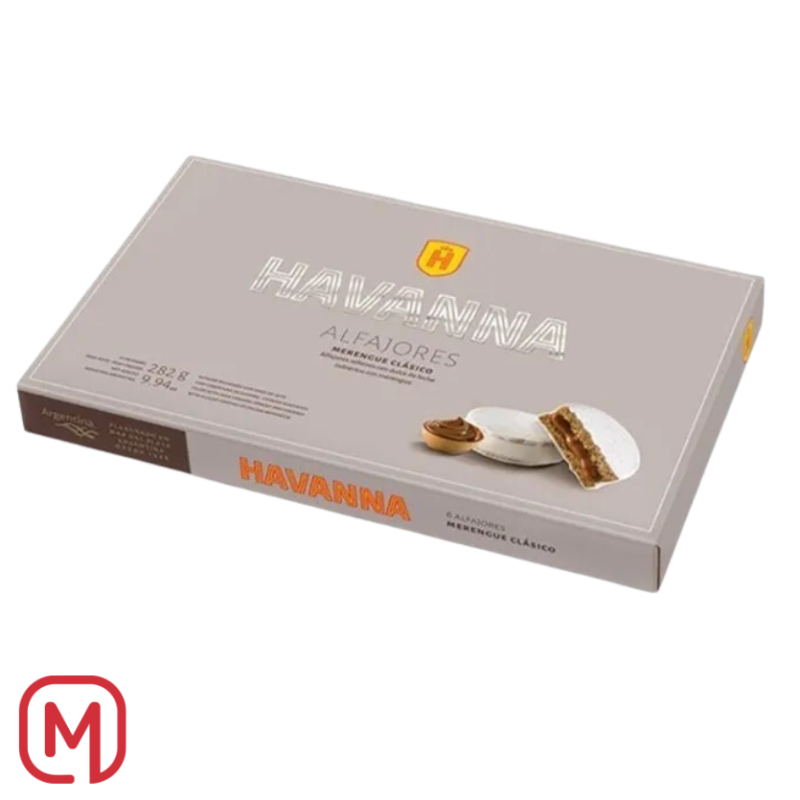 Alfajores Havanna con meringa per 6 pezzi (biscotti con dolce di latte)