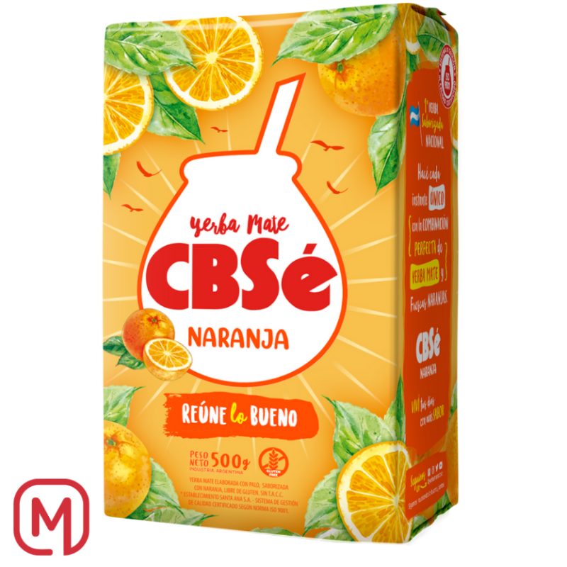 Yerba Mate Naranja CBSé (erba mate all'arancia) 500Gr.