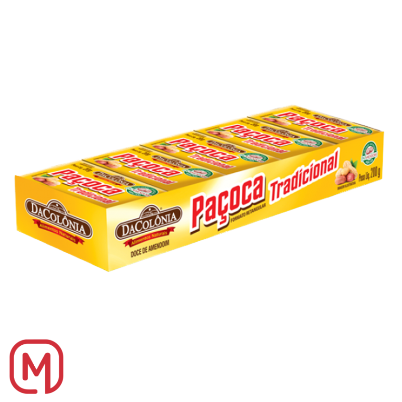 Paçoca rettangolare confezionata (Paçoca Retangular) 180Gr.