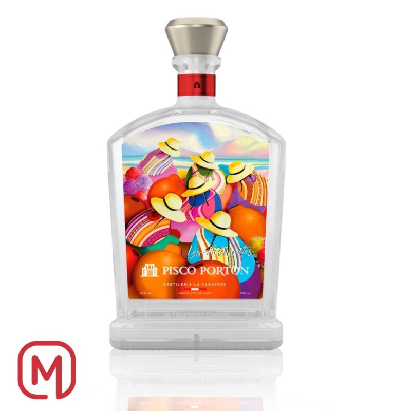 Pisco Porton, Mosto verde  las Artesanitas  700ml