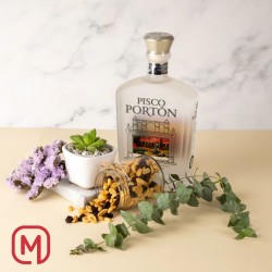 Pisco Porton, Mosto verde  Hacienda la Caravedo 700ml de coleccion