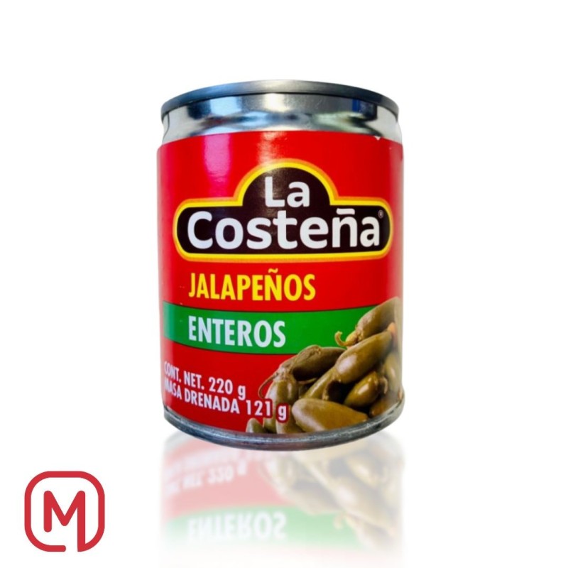 JALAPEÑOS ENTEROS, LA COSTEÑA 220gr