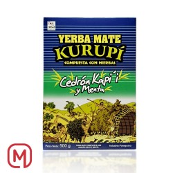 Yerba Mate Kurupi Cedron kapi'i y Menta 500G.
